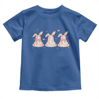 Floral Bunny Easter Toddler T Shirt Shabby Chic Rose Pattern