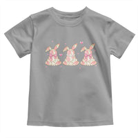 Floral Bunny Easter Toddler T Shirt Shabby Chic Rose Pattern