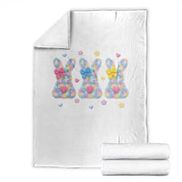Faux Yarn Easter Bunny Effect Printed Throw Blanket Coquette Aesthetic Gift