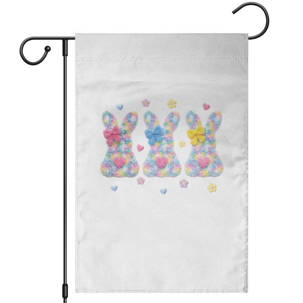 Faux Yarn Easter Bunny Effect Printed Garden Flag Coquette Aesthetic Gift