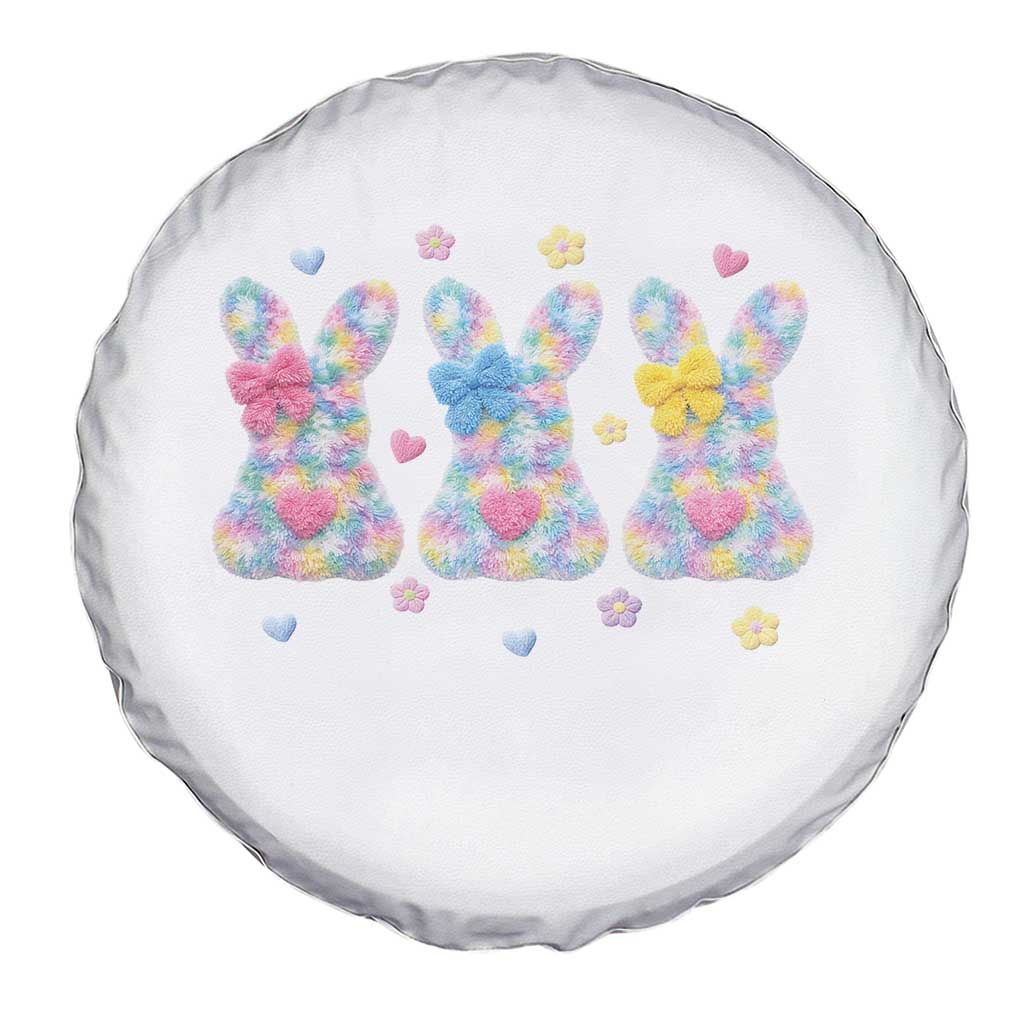 Faux Yarn Easter Bunny Effect Printed Spare Tire Cover Coquette Aesthetic Gift