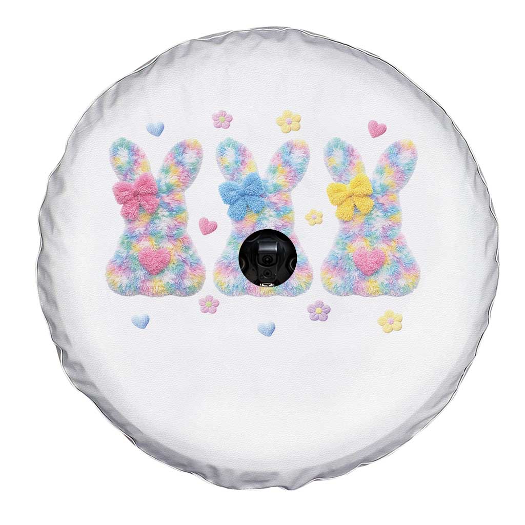 Faux Yarn Easter Bunny Effect Printed Spare Tire Cover Coquette Aesthetic Gift