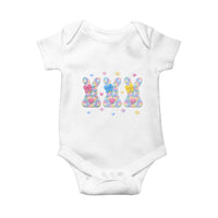 Faux Yarn Easter Bunny Effect Printed Baby Onesie Coquette Aesthetic Gift