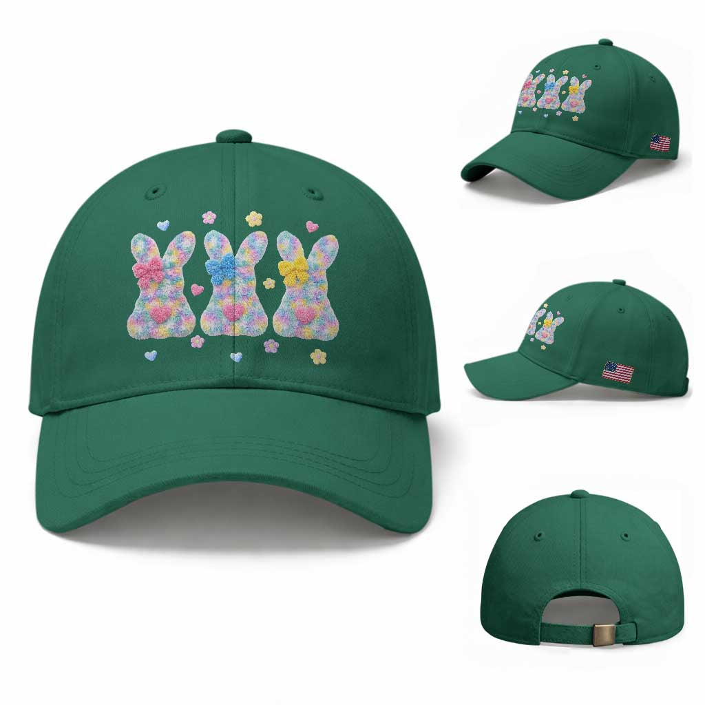 Faux Yarn Easter Bunny Effect Printed Baseball Cap Coquette Aesthetic Gift