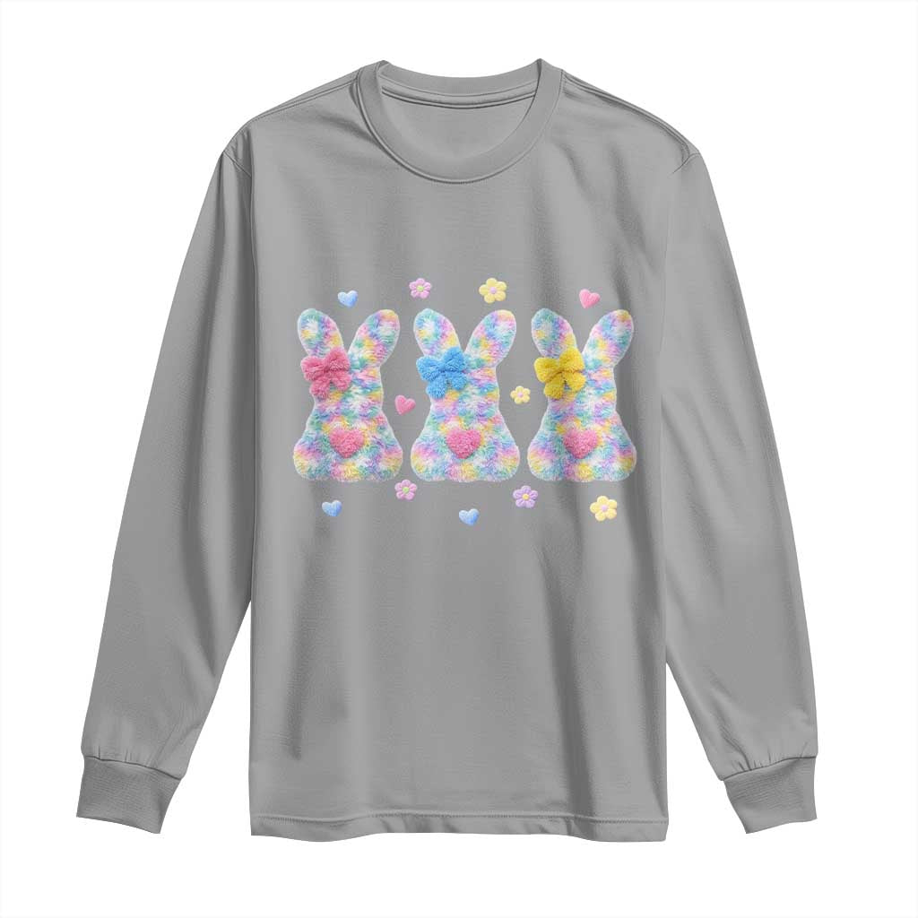 Faux Yarn Easter Bunny Effect Printed Long Sleeve Shirt Coquette Aesthetic Gift