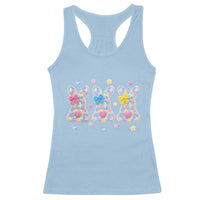 Faux Yarn Easter Bunny Effect Printed Racerback Tank Top Coquette Aesthetic Gift