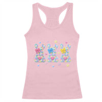 Faux Yarn Easter Bunny Effect Printed Racerback Tank Top Coquette Aesthetic Gift