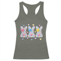 Faux Yarn Easter Bunny Effect Printed Racerback Tank Top Coquette Aesthetic Gift