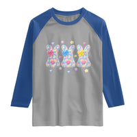 Faux Yarn Easter Bunny Effect Printed Raglan Shirt Coquette Aesthetic Gift
