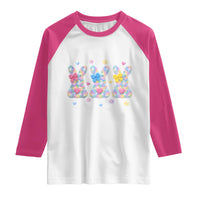 Faux Yarn Easter Bunny Effect Printed Raglan Shirt Coquette Aesthetic Gift