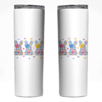 Faux Yarn Easter Bunny Effect Printed Skinny Tumbler Coquette Aesthetic Gift