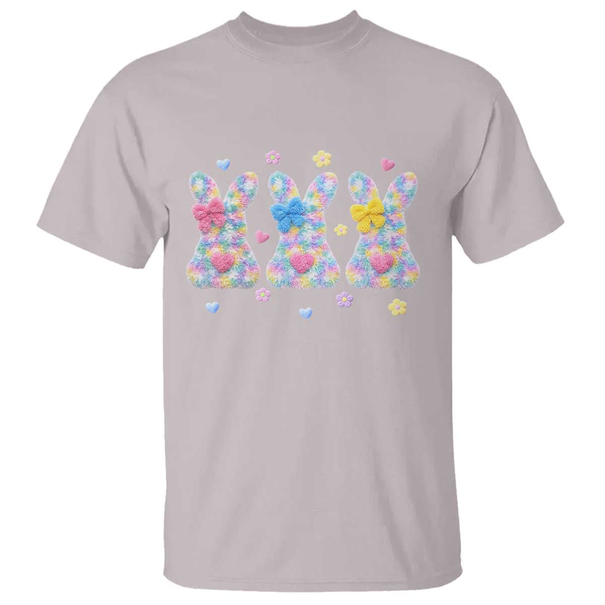 Faux Yarn Easter Bunny Effect Printed T Shirt Coquette Aesthetic Gift