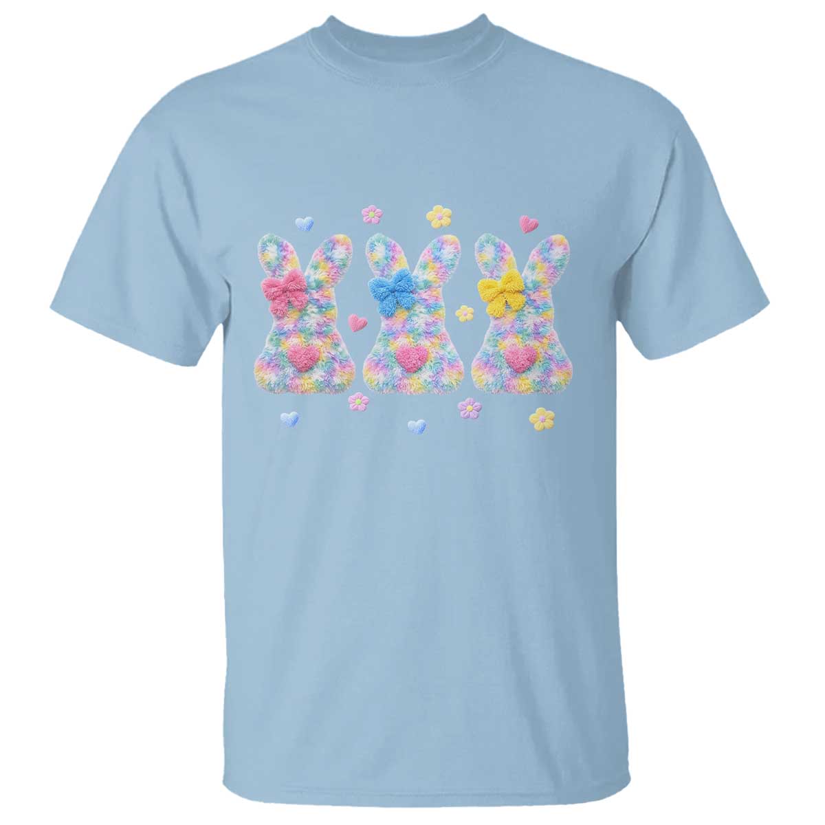 Faux Yarn Easter Bunny Effect Printed T Shirt Coquette Aesthetic Gift