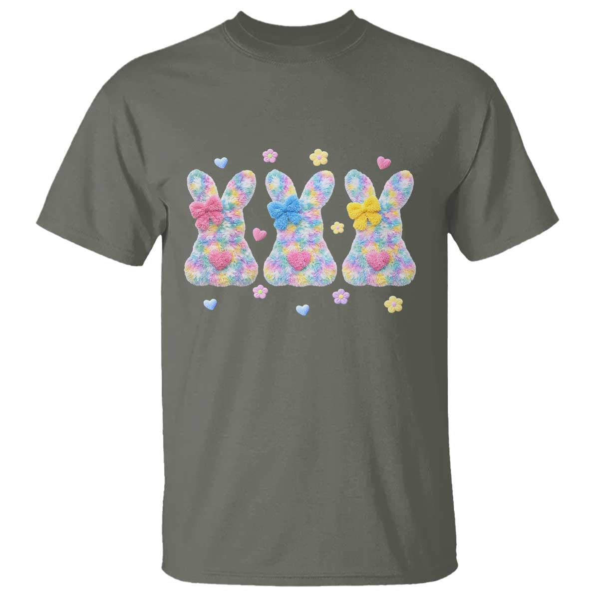 Faux Yarn Easter Bunny Effect Printed T Shirt Coquette Aesthetic Gift