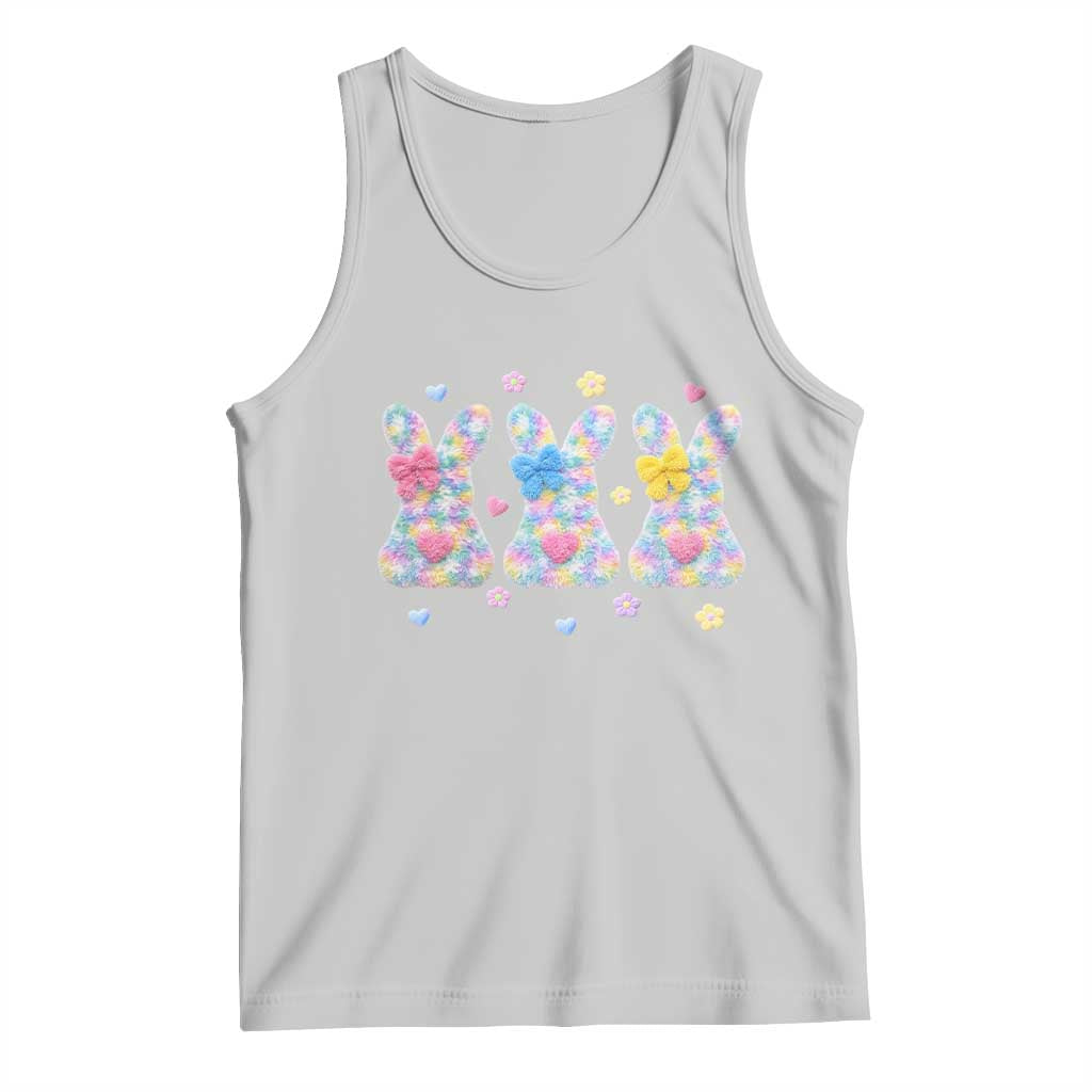 Faux Yarn Easter Bunny Effect Printed Tank Top Coquette Aesthetic Gift