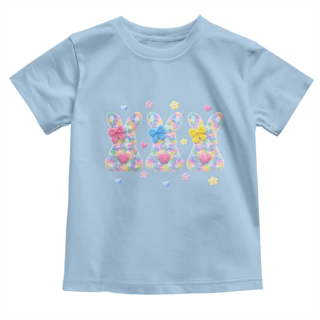 Faux Yarn Easter Bunny Effect Printed Toddler T Shirt Coquette Aesthetic Gift