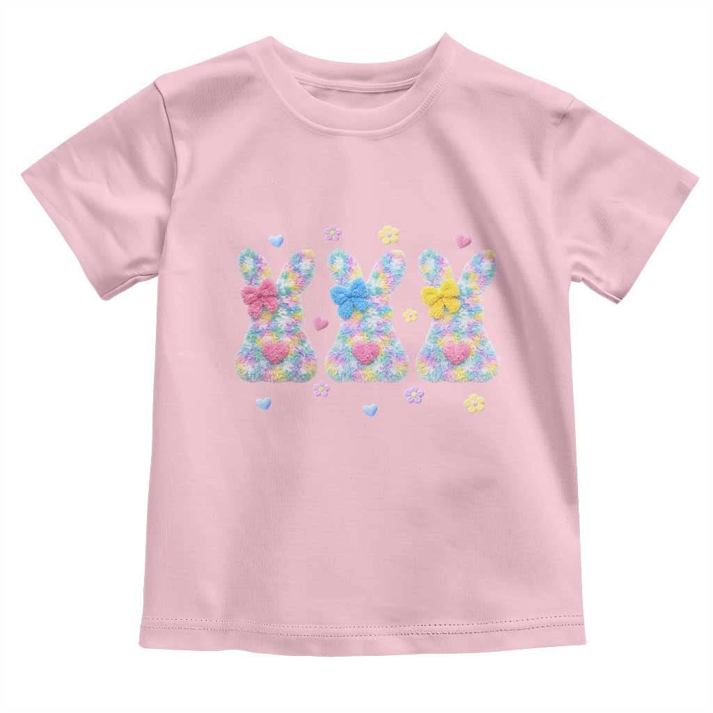 Faux Yarn Easter Bunny Effect Printed Toddler T Shirt Coquette Aesthetic Gift