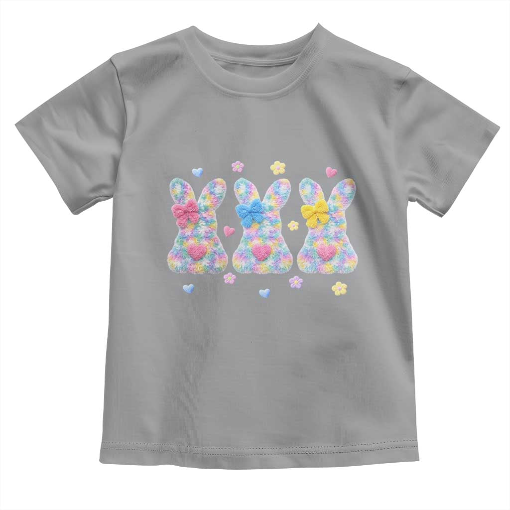 Faux Yarn Easter Bunny Effect Printed Toddler T Shirt Coquette Aesthetic Gift
