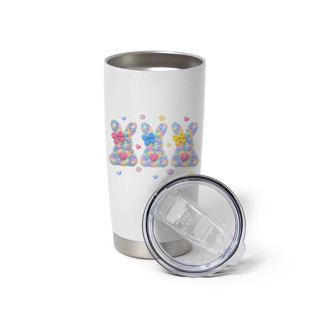 Faux Yarn Easter Bunny Effect Printed Tumbler Cup Coquette Aesthetic Gift