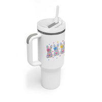 Faux Yarn Easter Bunny Effect Printed Tumbler With Handle Coquette Aesthetic Gift