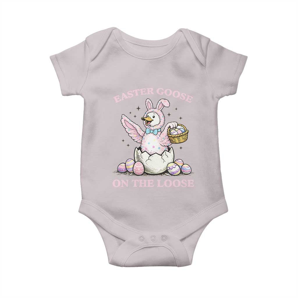 Easter Goose On The Loose Baby Onesie Funny Easter Egg Hunt Gift