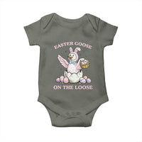 Easter Goose On The Loose Baby Onesie Funny Easter Egg Hunt Gift