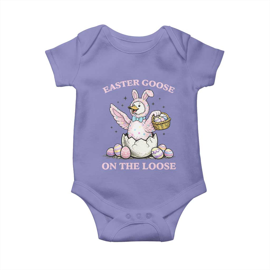Easter Goose On The Loose Baby Onesie Funny Easter Egg Hunt Gift