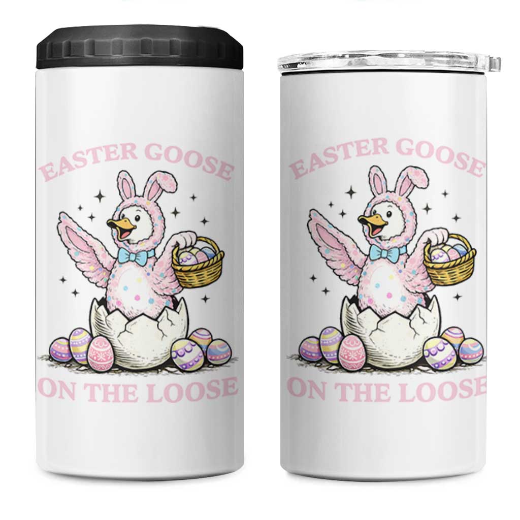 Easter Goose On The Loose 4 in 1 Can Cooler Tumbler Funny Easter Egg Hunt Gift
