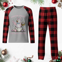 Easter Goose On The Loose Plaid Pajama Set Funny Easter Egg Hunt Gift