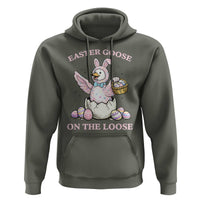 Easter Goose On The Loose Hoodie Funny Easter Egg Hunt Gift