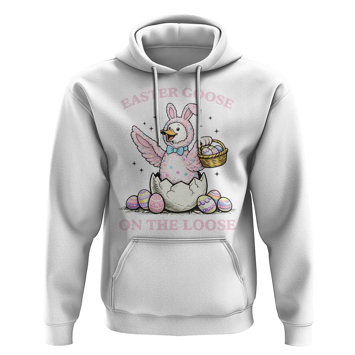 Easter Goose On The Loose Hoodie Funny Easter Egg Hunt Gift