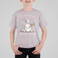 Easter Goose On The Loose T Shirt For Kid Funny Easter Egg Hunt Gift