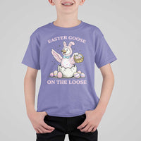 Easter Goose On The Loose T Shirt For Kid Funny Easter Egg Hunt Gift