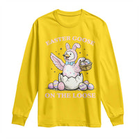 Easter Goose On The Loose Long Sleeve Shirt Funny Easter Egg Hunt Gift