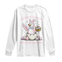 Easter Goose On The Loose Long Sleeve Shirt Funny Easter Egg Hunt Gift