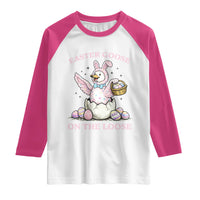 Easter Goose On The Loose Raglan Shirt Funny Easter Egg Hunt Gift