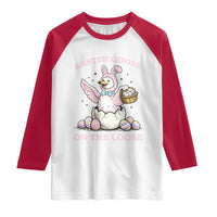 Easter Goose On The Loose Raglan Shirt Funny Easter Egg Hunt Gift