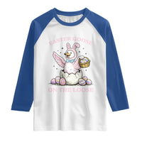 Easter Goose On The Loose Raglan Shirt Funny Easter Egg Hunt Gift