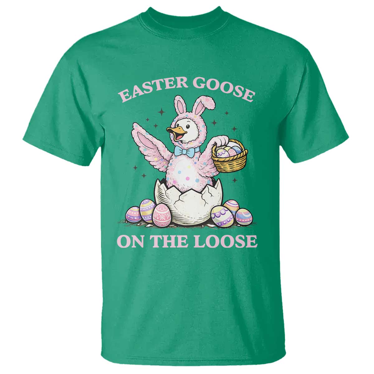 Easter Goose On The Loose T Shirt Funny Easter Egg Hunt Gift