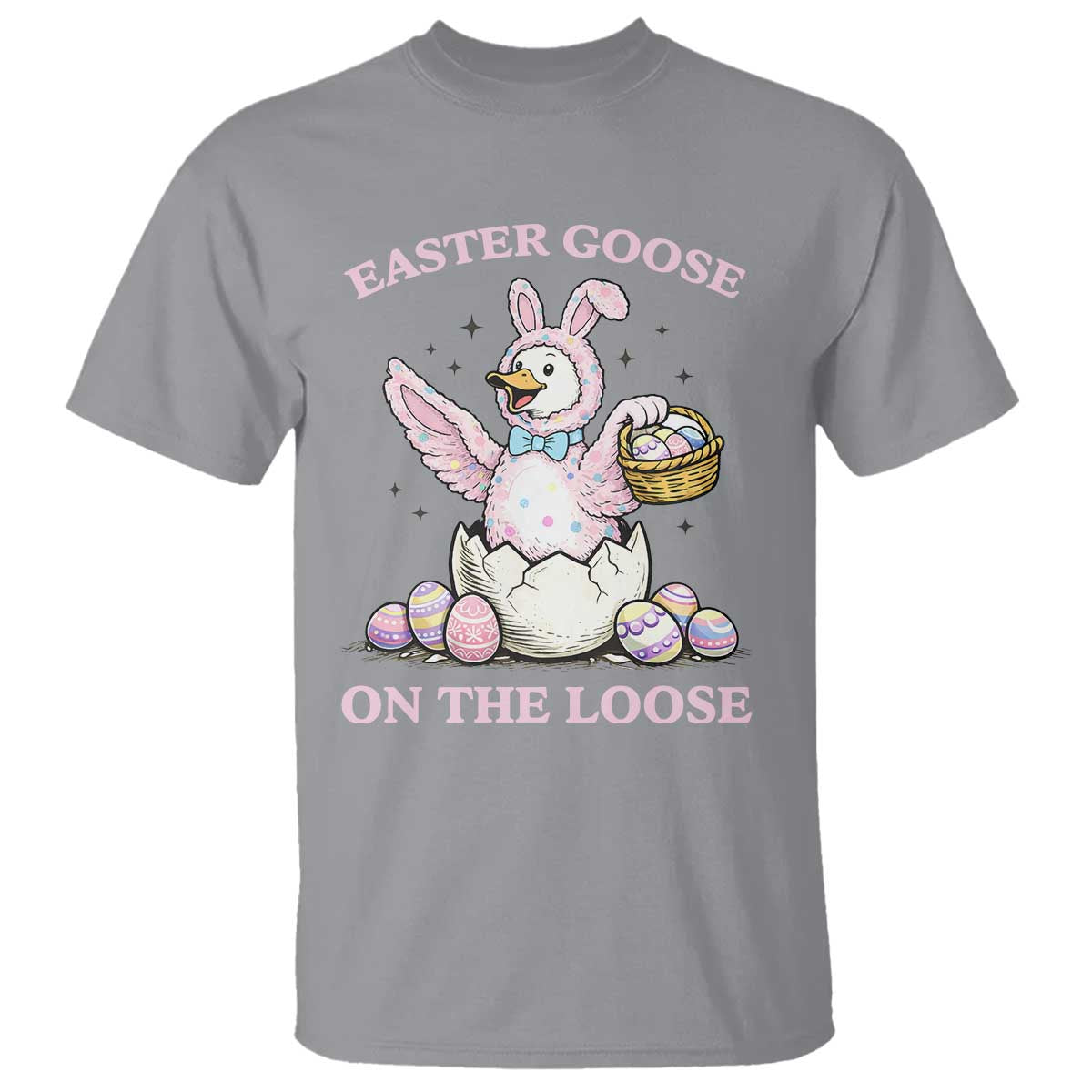 Easter Goose On The Loose T Shirt Funny Easter Egg Hunt Gift