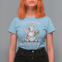 Easter Goose On The Loose T Shirt For Women Funny Easter Egg Hunt Gift