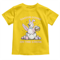 Easter Goose On The Loose Toddler T Shirt Funny Easter Egg Hunt Gift
