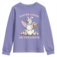 Easter Goose On The Loose Youth Sweatshirt Funny Easter Egg Hunt Gift