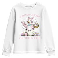 Easter Goose On The Loose Youth Sweatshirt Funny Easter Egg Hunt Gift