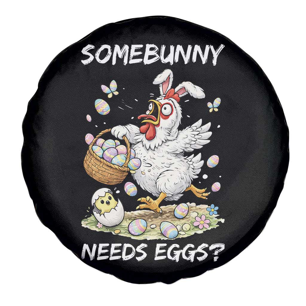 Funny Easter Chicken Bunny Ears Spare Tire Cover Somebunny Needs Eggs