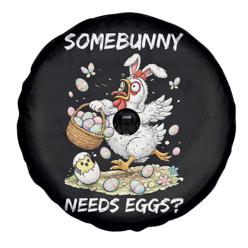 Funny Easter Chicken Bunny Ears Spare Tire Cover Somebunny Needs Eggs