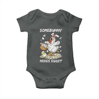 Funny Easter Chicken Bunny Ears Baby Onesie Somebunny Needs Eggs