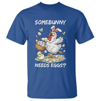 Funny Easter Chicken Bunny Ears T Shirt Somebunny Needs Eggs