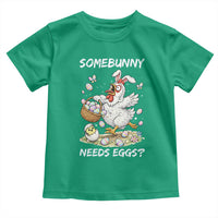 Funny Easter Chicken Bunny Ears Toddler T Shirt Somebunny Needs Eggs