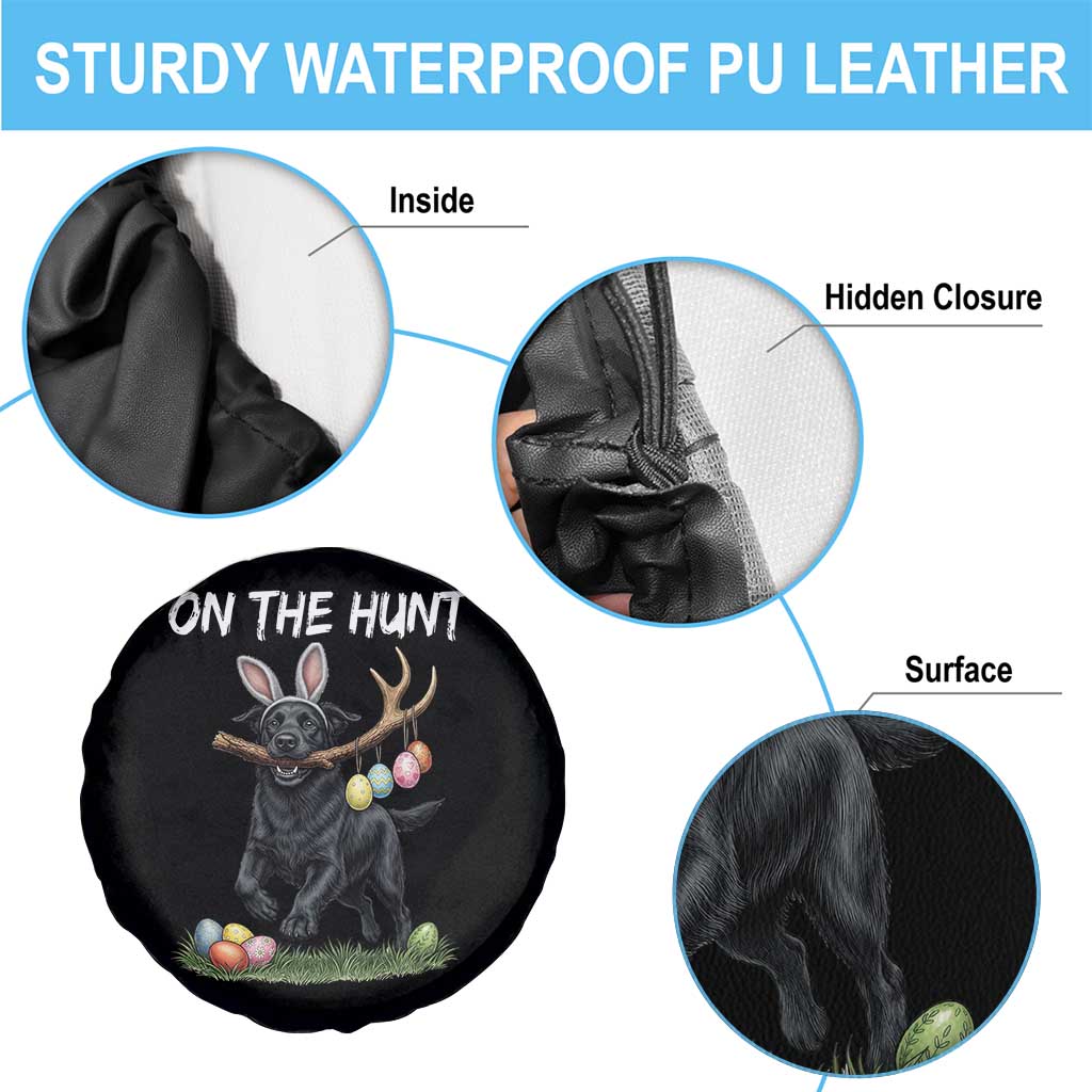 Funny Easter Hunting Dog Spare Tire Cover Labrador Bunny Ears On The Hunt